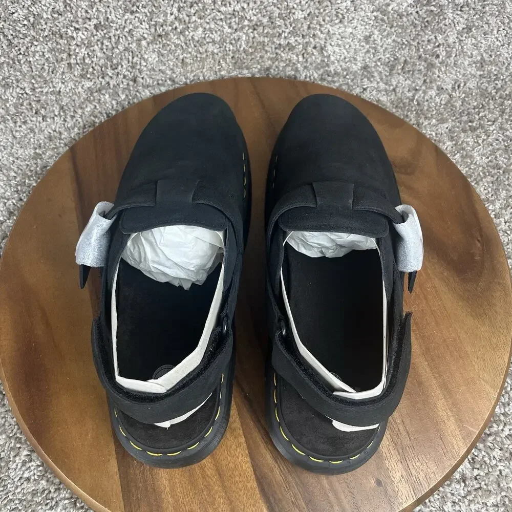 Dr. Martens Jorge II Mens Size 13 Black Suede Slingback Sandals Shoes 31563001